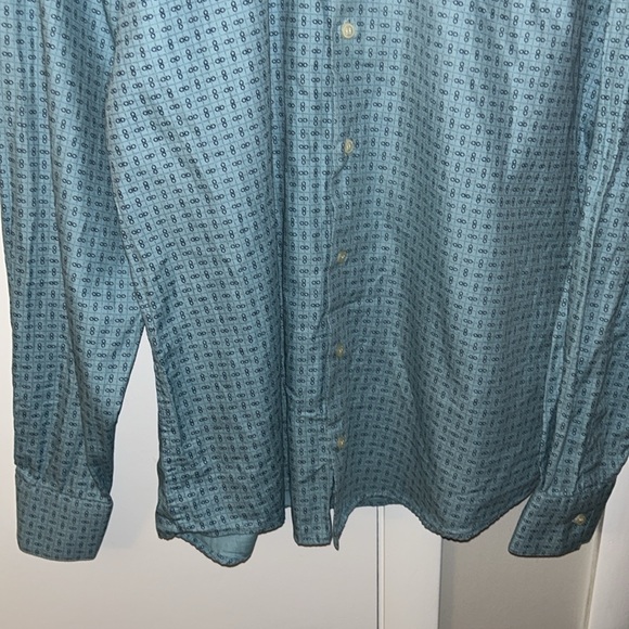Vintage men’s salvatore ferragamo cotton button up dress shirt - Picture 3 of 13
